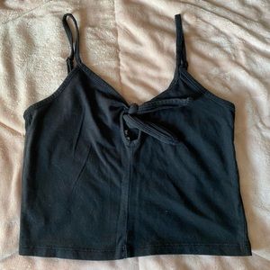 Size XS Black Cropped Tank Top